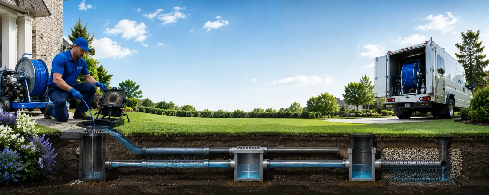 Outdoor drain cleaning information for Hull, IL